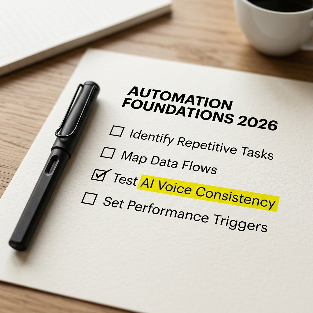 A checklist graphic for auditing social media automation gaps.