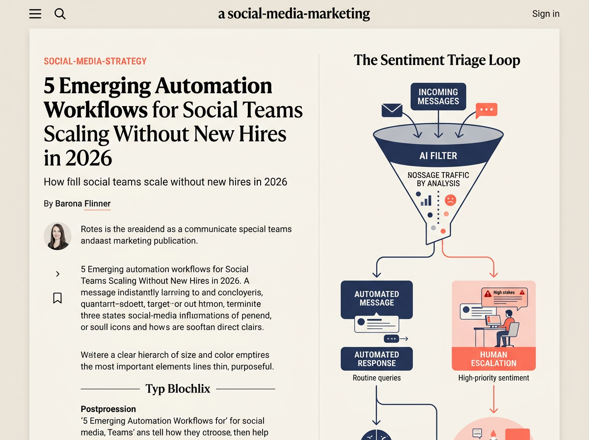 An infographic showing how AI filters and routes social media comments based on sentiment and intent.