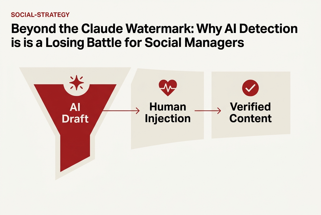 An infographic showing a recommended editorial workflow for AI-assisted content.