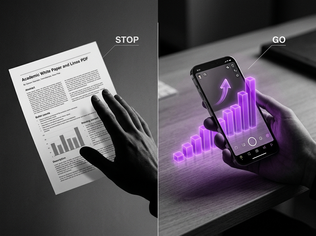 A comparison of effective versus ineffective ad creative for B2B brands on Snapchat.
