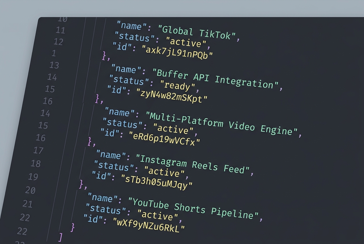 A code snippet showing how social media profile IDs are mapped in a configuration file.
