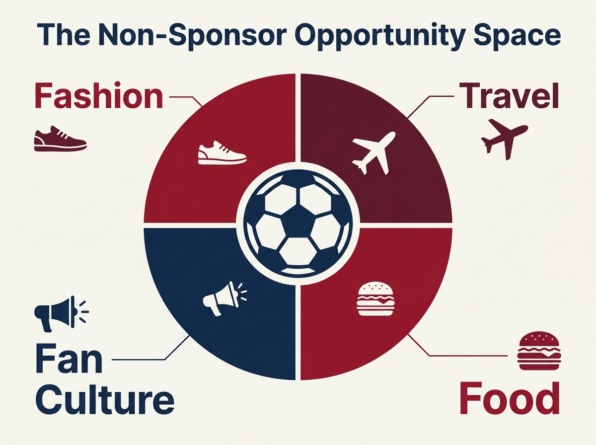 An infographic showing the different lifestyle categories brands can target during a major sporting event.