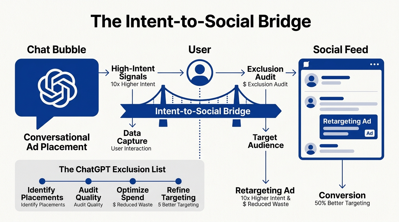 An infographic showing how to use AI ad data to improve social media marketing campaigns.