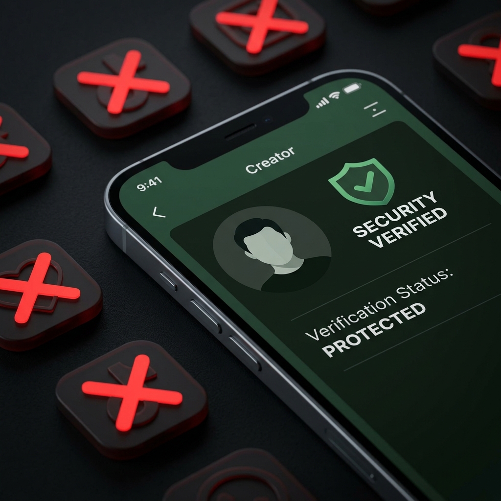 A visual representation of the importance of technical security and account hygiene in creator partnerships.