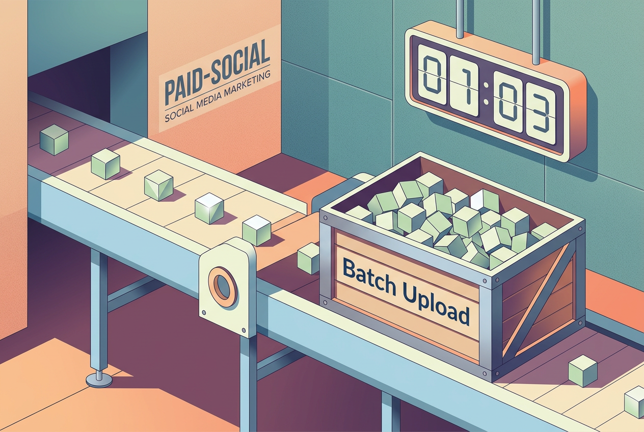 An illustration demonstrating the concept of batching multiple conversion events into a single API request.