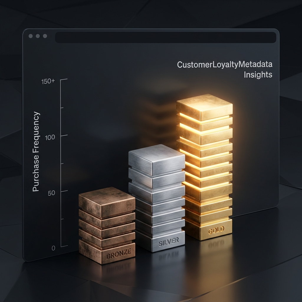 A visualization of customer loyalty tiers and their corresponding purchase frequency.