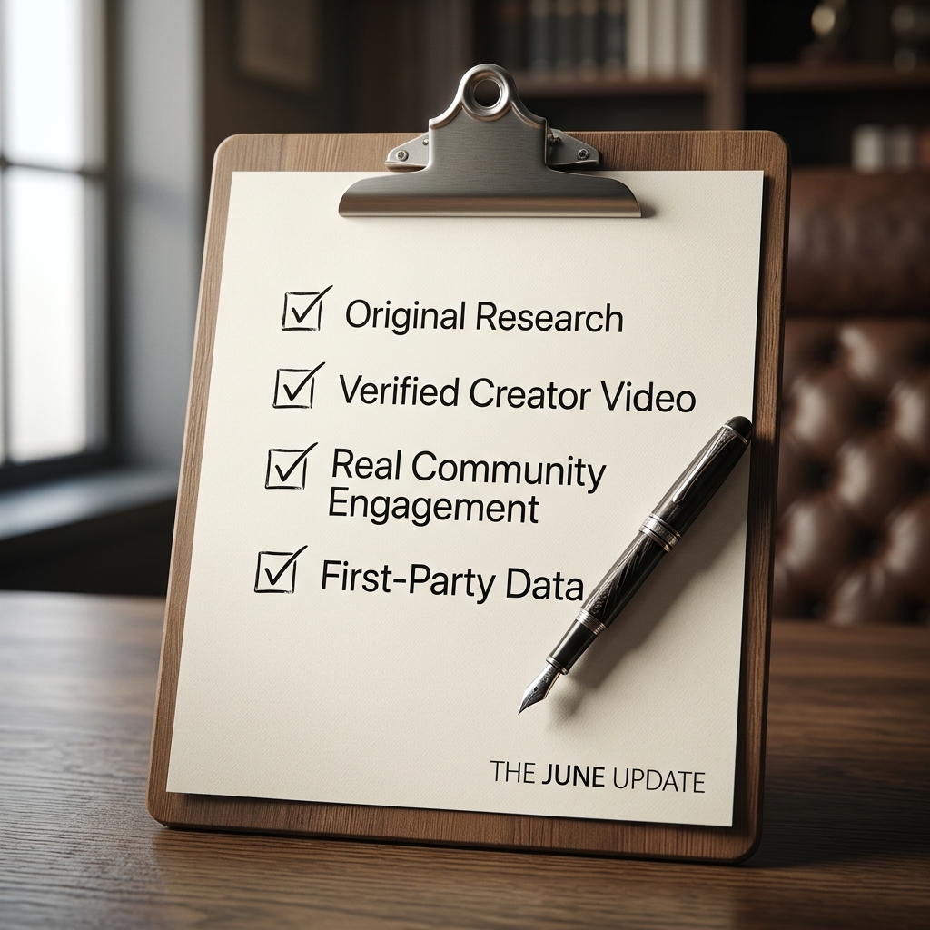 A checklist of human-centric content signals that avoid Google's spam filters.