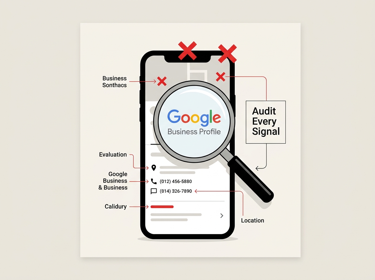 An infographic highlighting the importance of consistent location data across different digital platforms to avoid AI-generated errors.