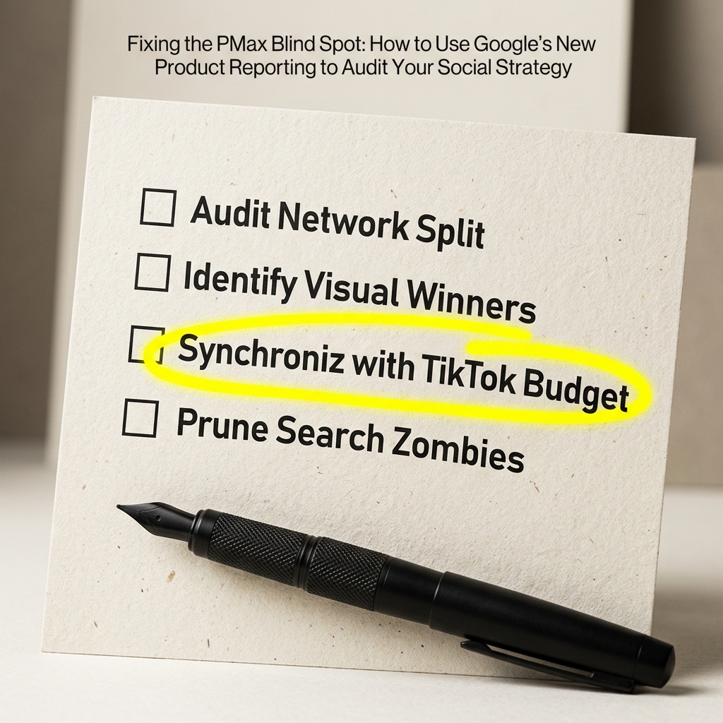 A summary checklist for marketers to follow when auditing their PMax product reporting.