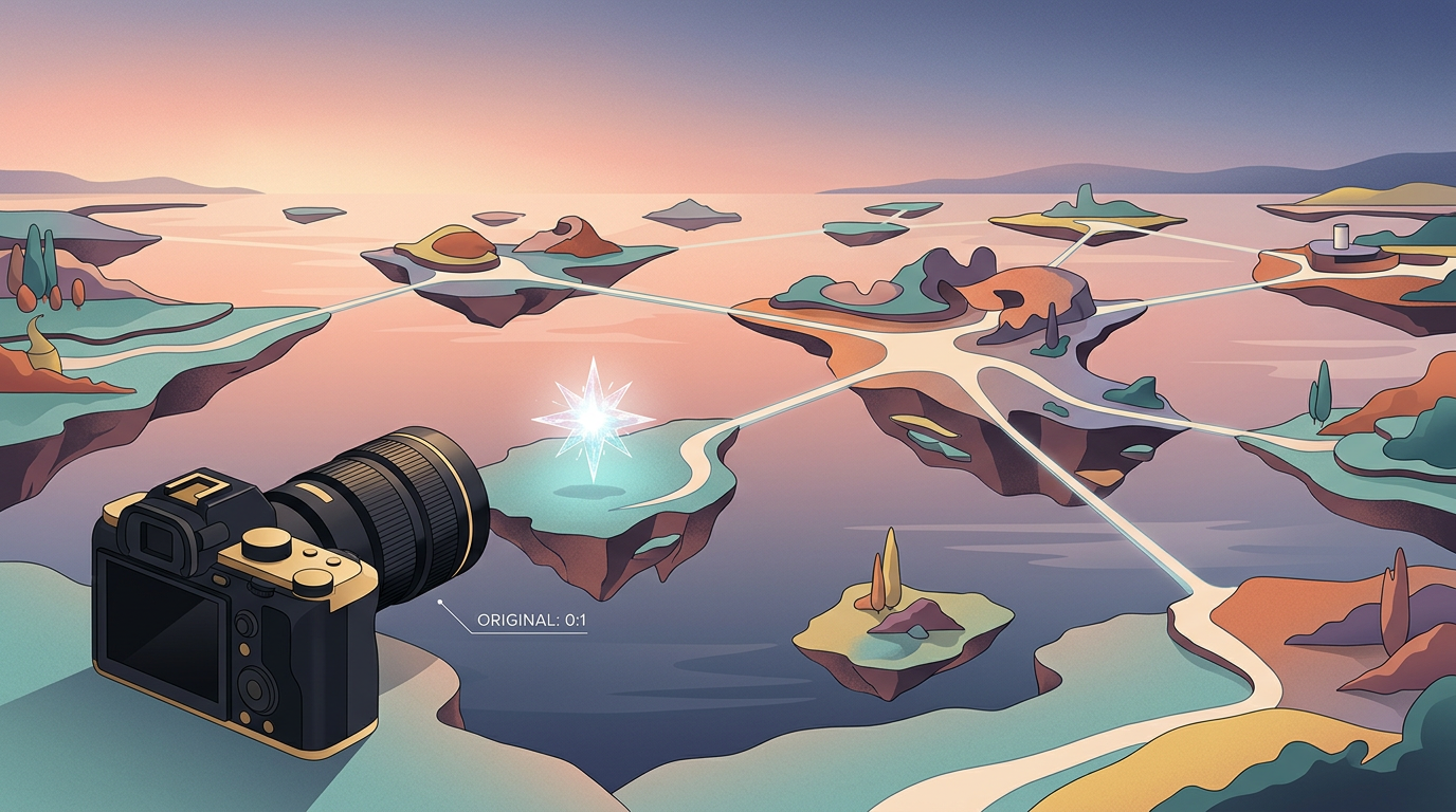 An conceptual illustration of the future of the creator economy emphasizing original content.