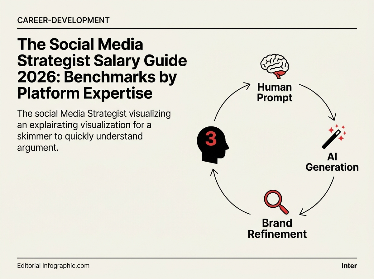 A diagram illustrating the workflow of an AI Creative Strategist from prompt to brand refinement.