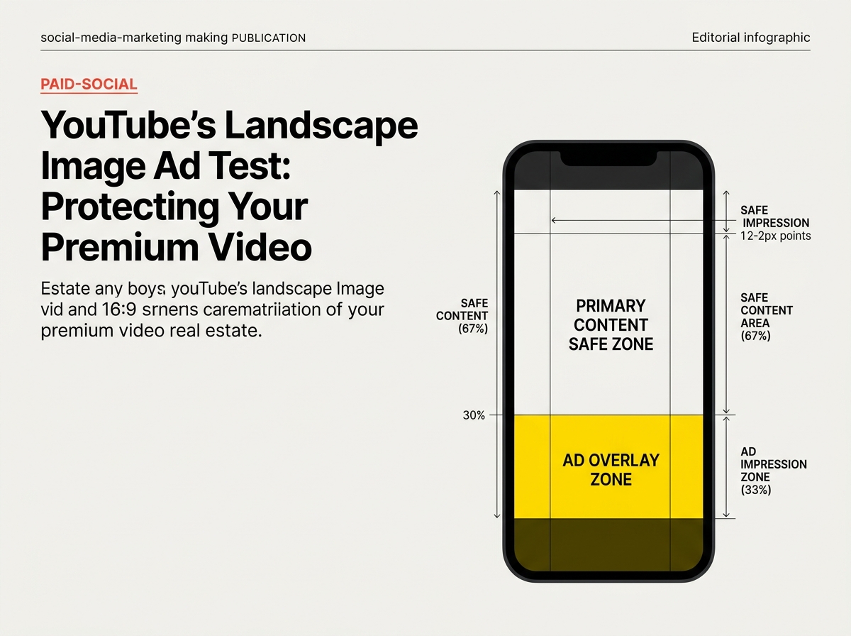 A diagram showing the safe zones for video production to avoid YouTube's new ad overlays.